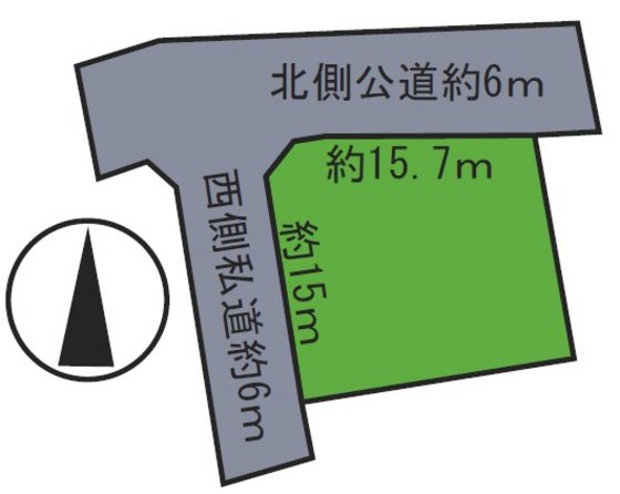 常盤野字湯段萢土地 間取図・土地図