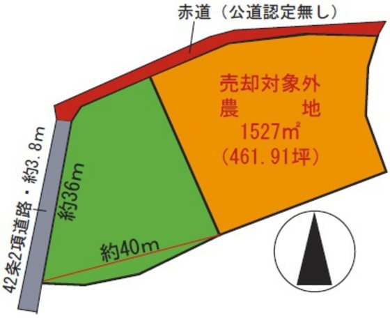 如来瀬土地 間取図・土地図