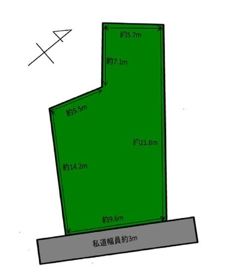 広野1丁目土地 間取図・土地図