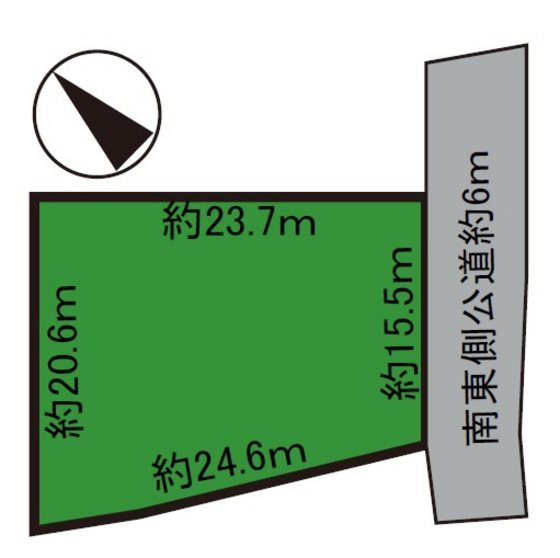 松原東5丁目7番4土地 間取図・土地図