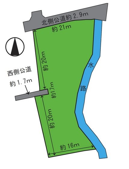 三岳町土地 間取図・土地図