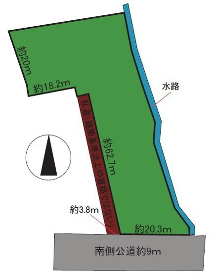 弘前市稔町土地 間取図・土地図
