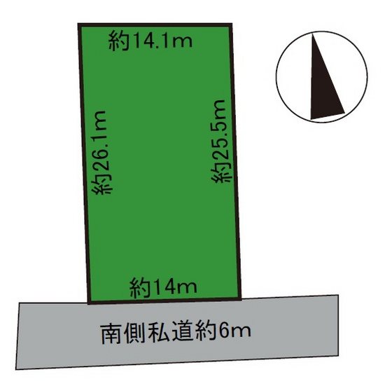 稔町土地（建物付） 間取図・土地図