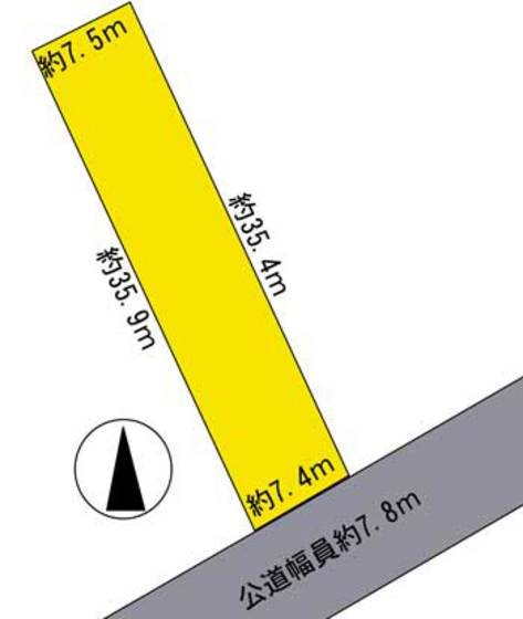大開3丁目土地（建物付） 間取図・土地図