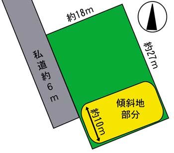 旭ヶ丘2丁目土地 間取図・土地図