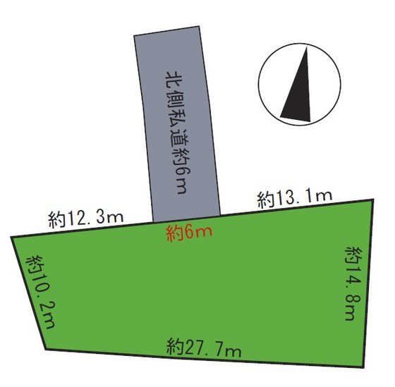 学園町土地 間取図・土地図