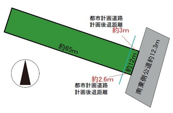 元寺町土地 間取図・土地図