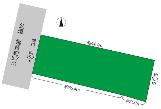 黒石市浦町1丁目土地 間取図・土地図