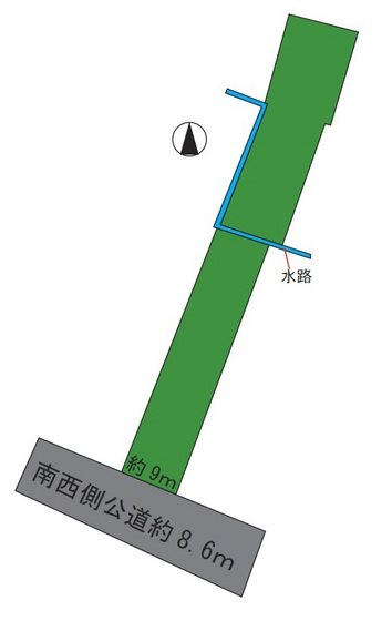 黒石市山形町・東新町土地 間取図・土地図