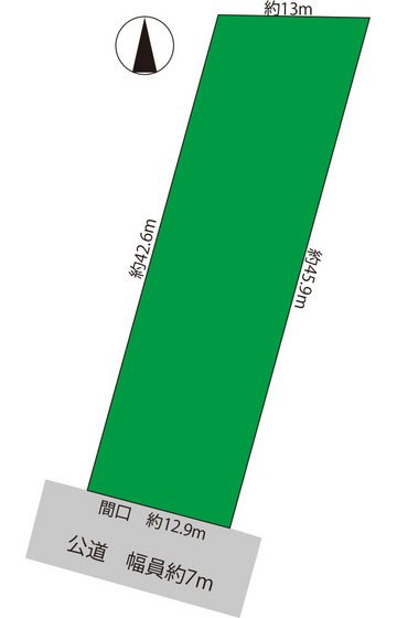 黒石市東新町土地（建物付） 間取図・土地図