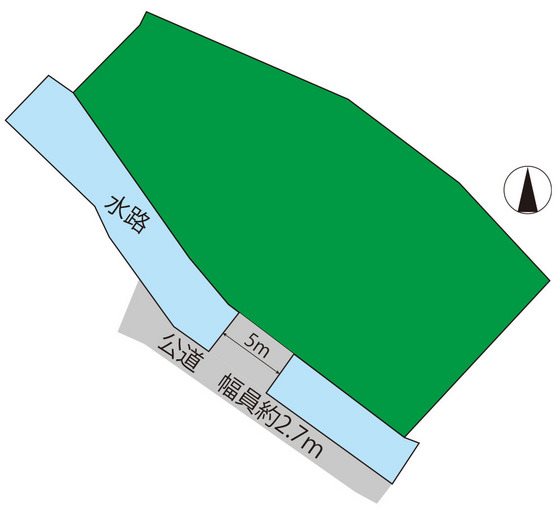 藤崎町舘岡土地 間取図・土地図