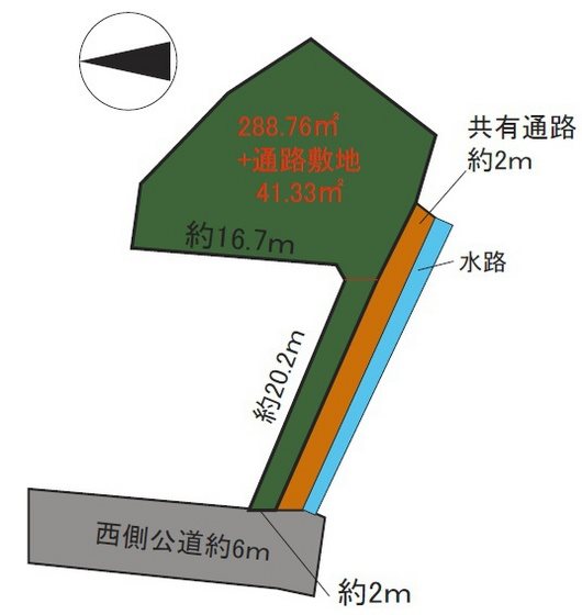 藤崎町中村井B土地 間取図・土地図