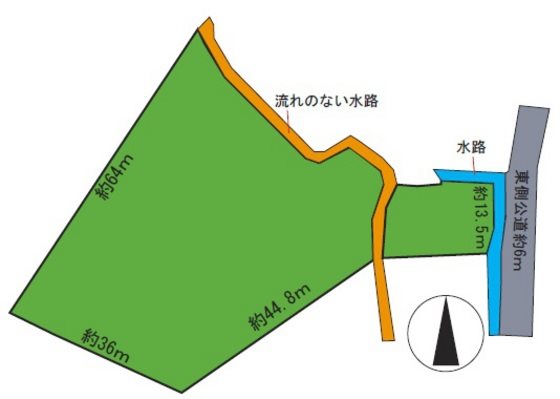 藤崎町榊亀田土地 間取図・土地図
