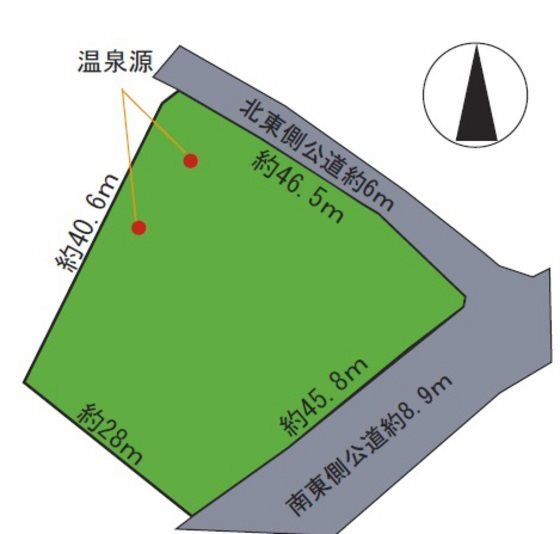 藤崎町藤崎字白子土地（温泉付） 間取図・土地図