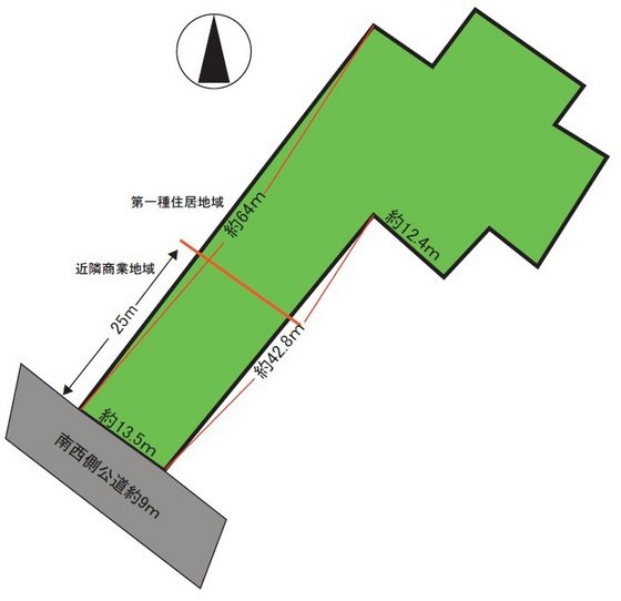 藤崎町武元土地 間取図・土地図