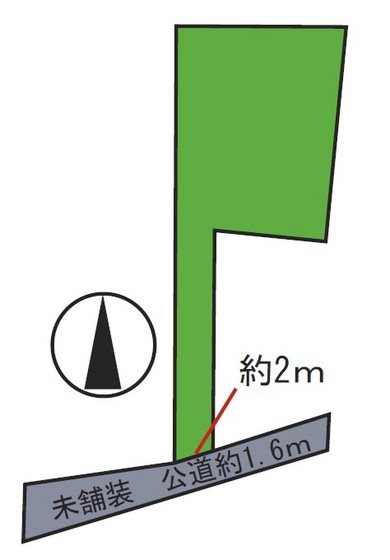 大鰐町宿川原土地 間取図・土地図