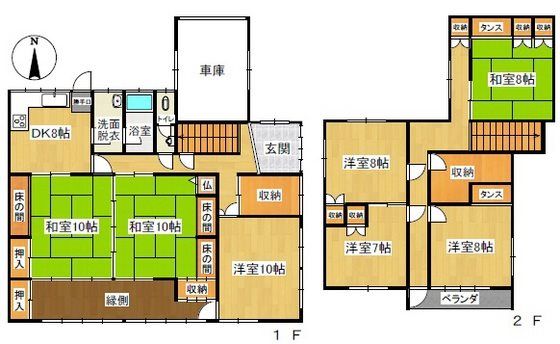 大鰐町蔵館字宮本土地（建物付） 間取図・土地図