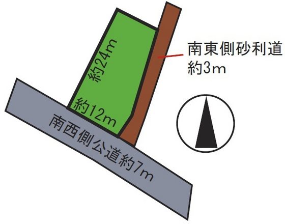 大鰐町大鰐字上牡丹森土地 間取図・土地図