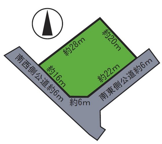 平川市切明山下土地 間取図・土地図