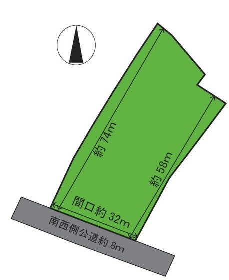 田舎館村豊蒔西森越土地 間取図・土地図