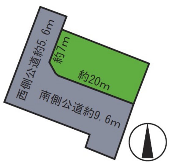 田舎館村川部土地 間取図・土地図