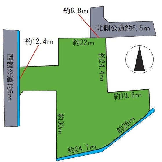 青森市浪岡林元土地 間取図・土地図