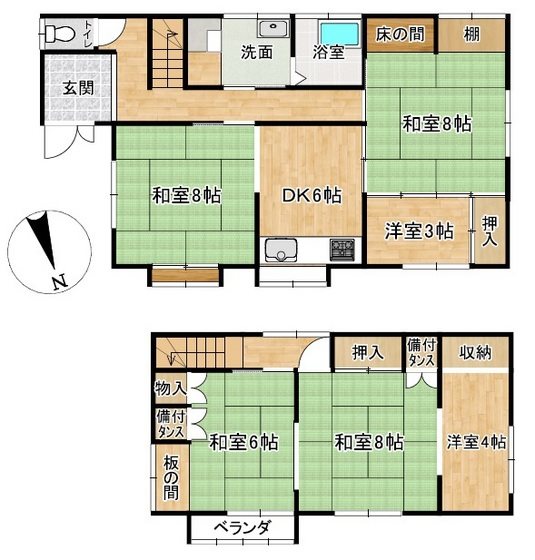松原東４丁目中古住宅 間取図・土地図