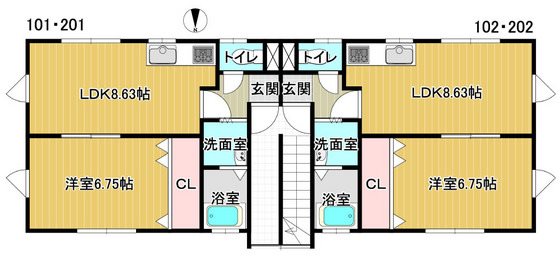 メゾンプロシード【収益物件】 間取図・土地図