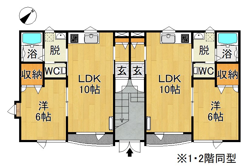 パルコート石江【収益物件】 間取図・土地図