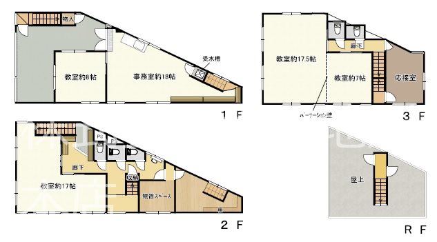 富田町191ビル 間取図・土地図