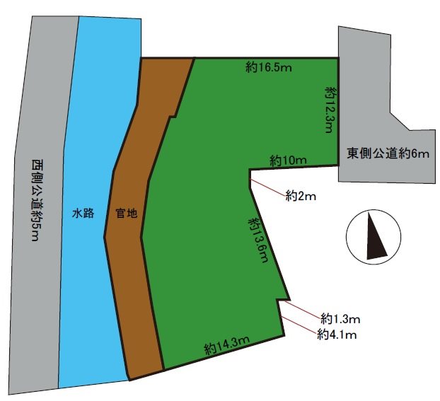 北園1丁目土地 間取図・土地図