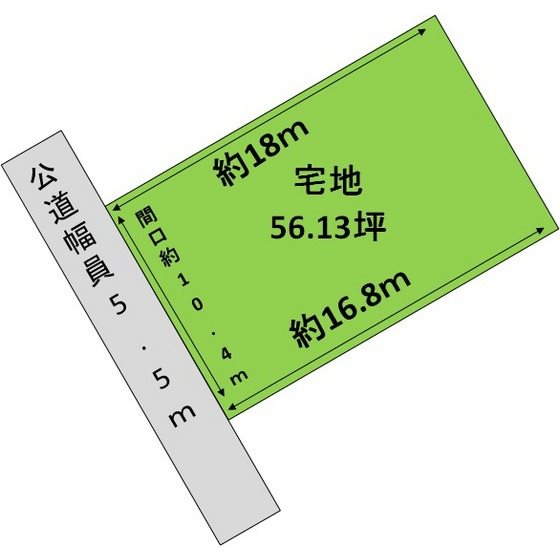 五所川原市蓮沼19ー66土地 間取図・土地図