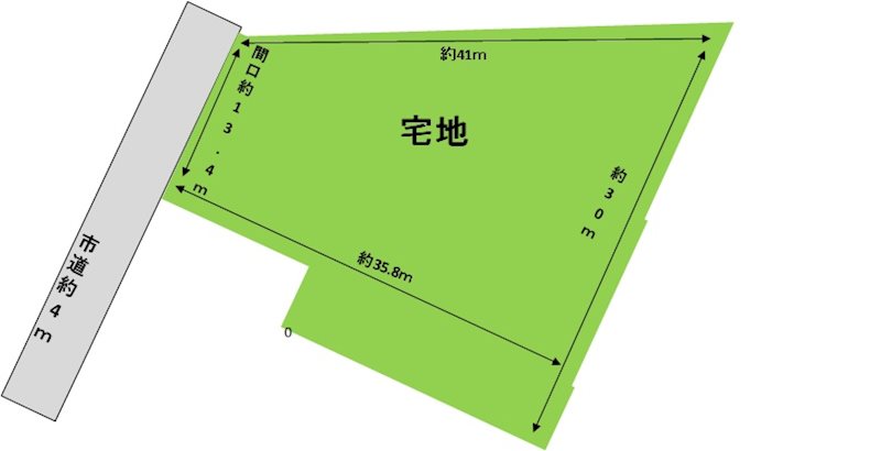 五所川原市雛田141番7土地 間取図・土地図