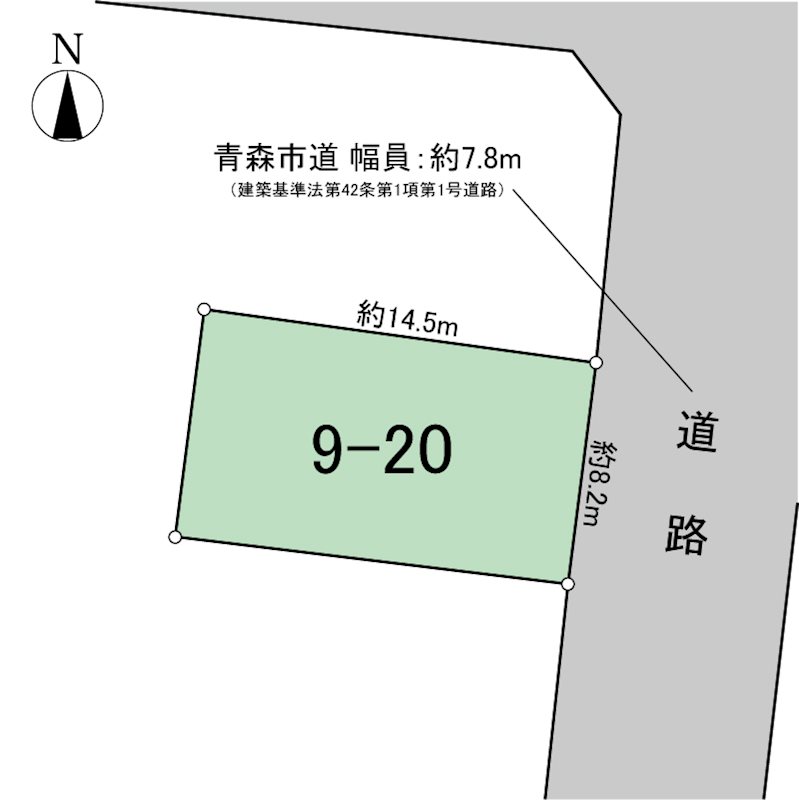 港町2丁目売地 間取図・土地図