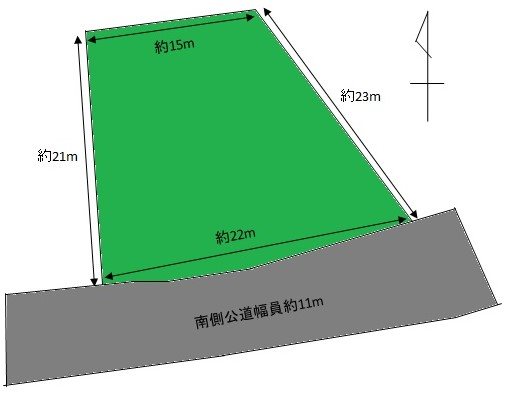 青森県つがる市木造森内6番1 間取図・土地図