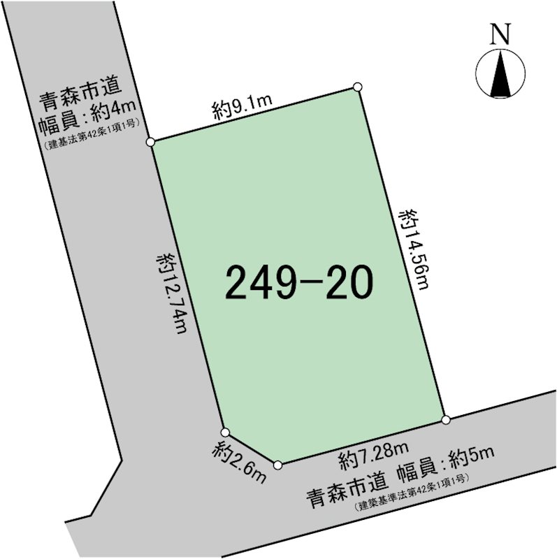 佃3丁目売地 間取図・土地図