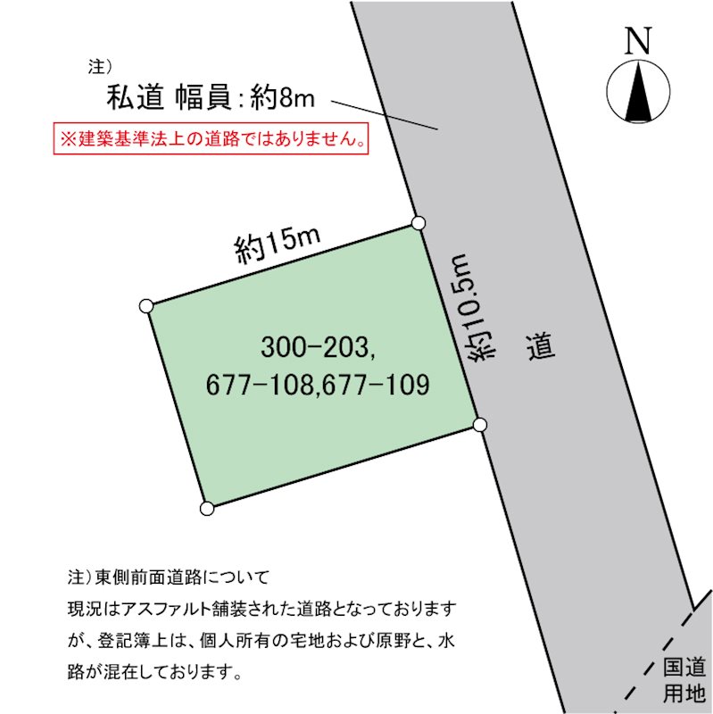 新城山田売地 間取図・土地図