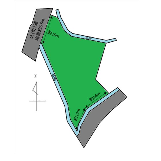 鶴田町大字鶴田字相原44番他土地 間取図・土地図