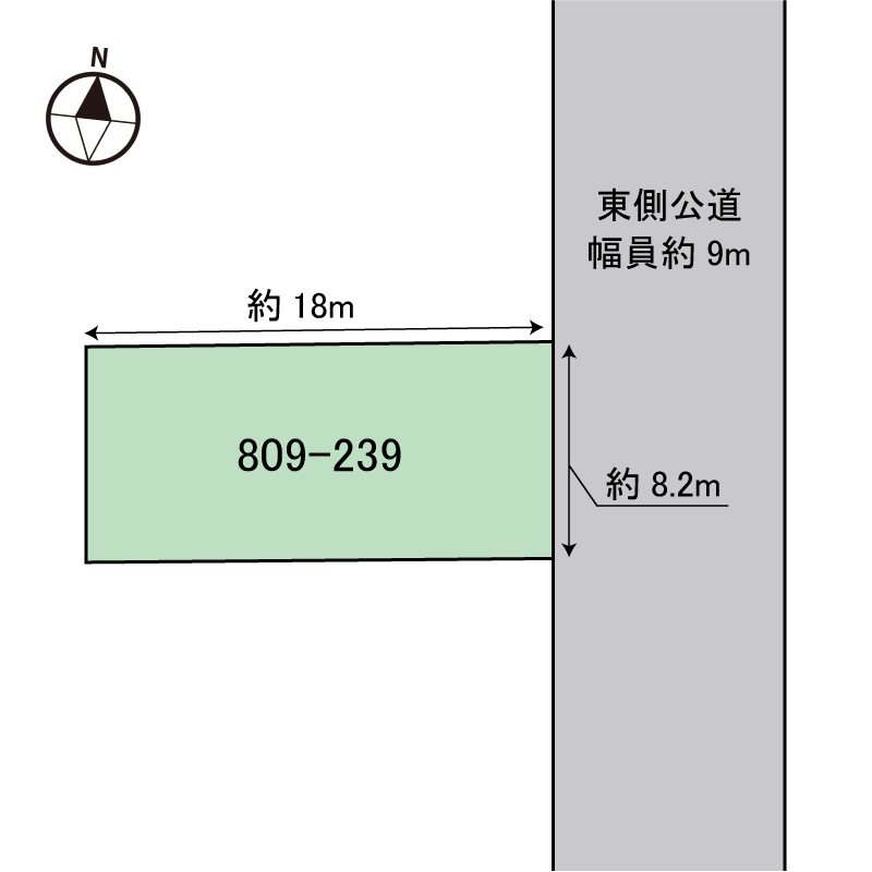 高田朝日山売地 間取図・土地図