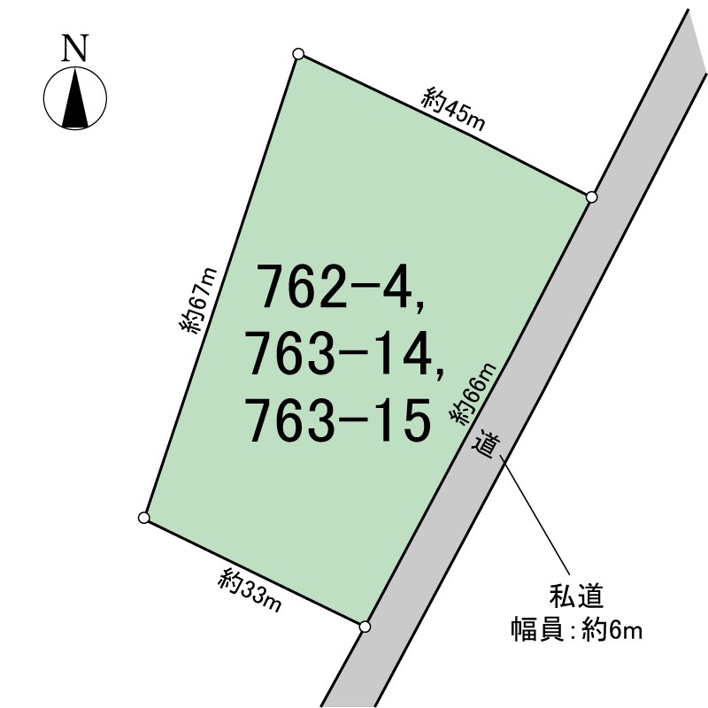 駒込深沢売地Ｂ 間取図・土地図
