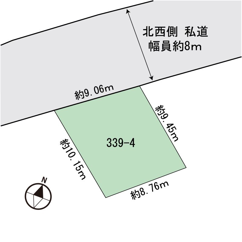 新城山田売地 間取図・土地図