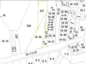 問屋町1丁目売地 間取図・土地図