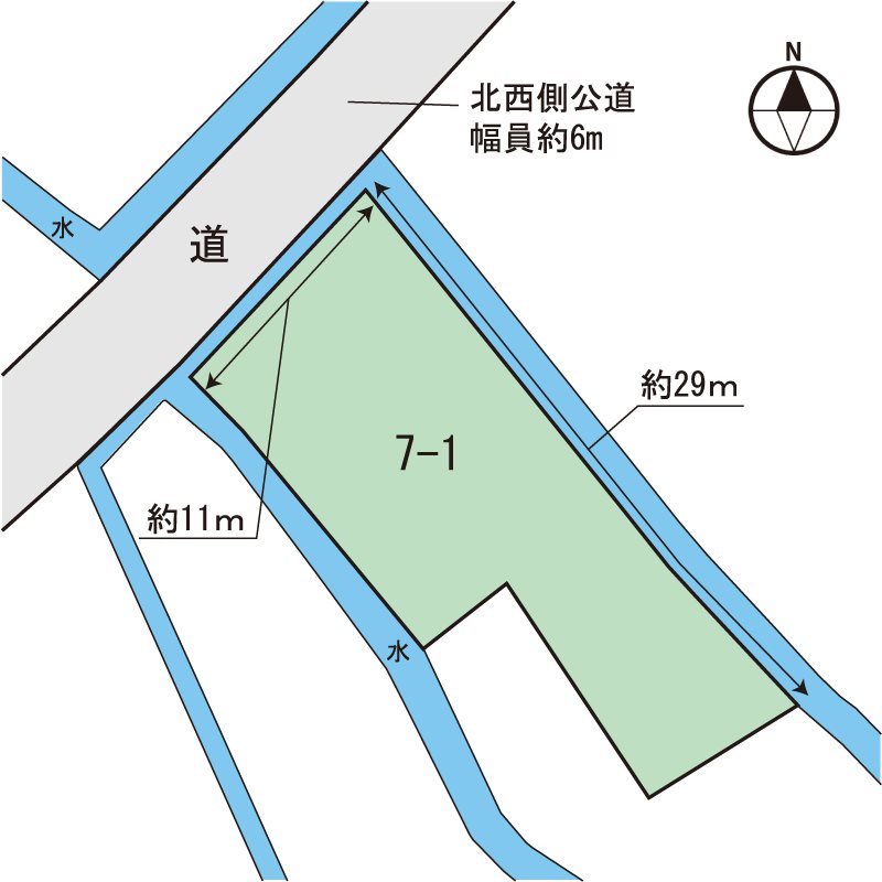 大矢沢野田売地 間取図・土地図