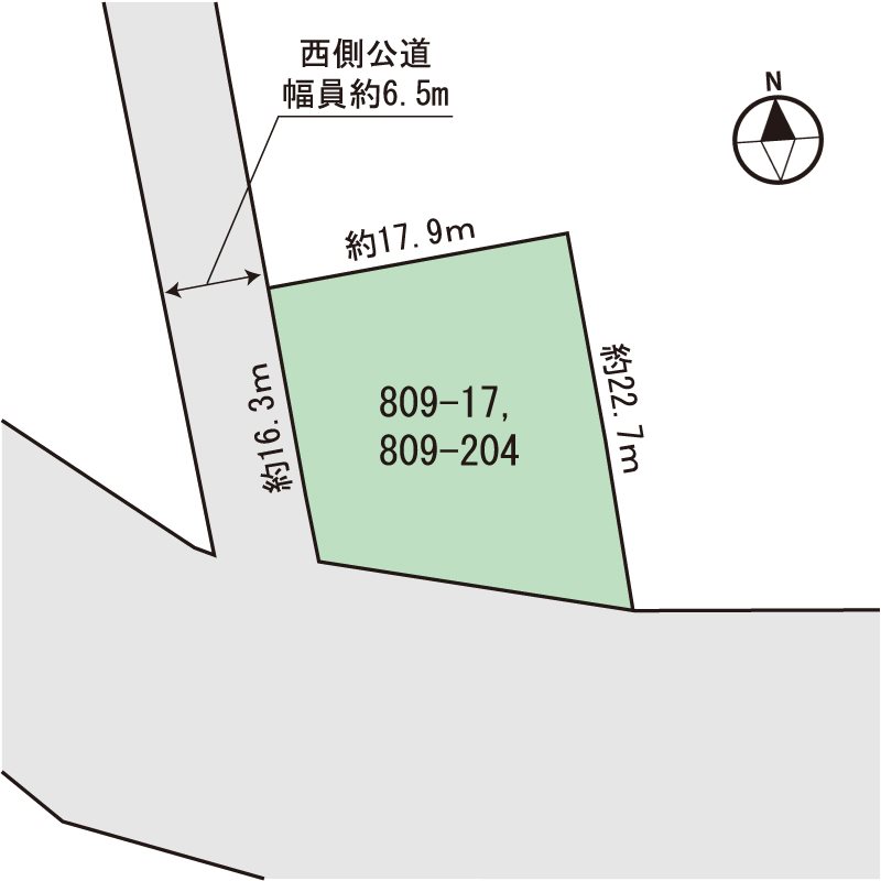 高田朝日山売地 間取図・土地図
