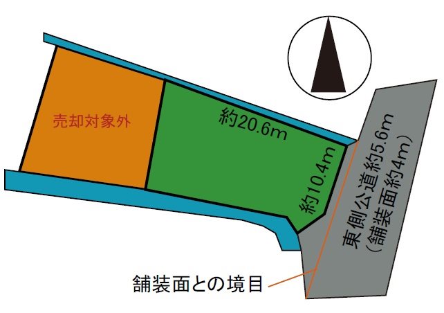 青森県黒石市境松１丁目 間取図・土地図