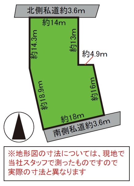 中野2丁目12番6土地 間取図・土地図
