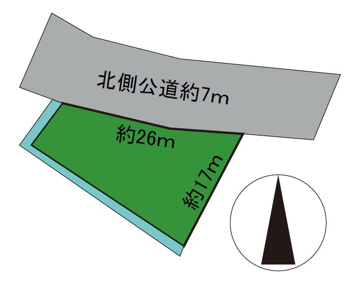 【商談中】藤崎岡本1番1土地 間取図・土地図