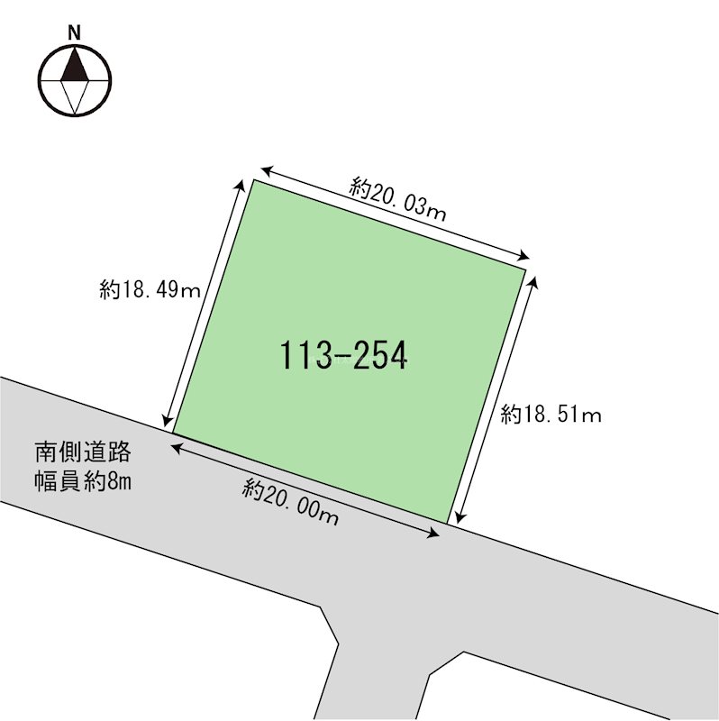 浪岡大釈迦沢田土地 間取図・土地図