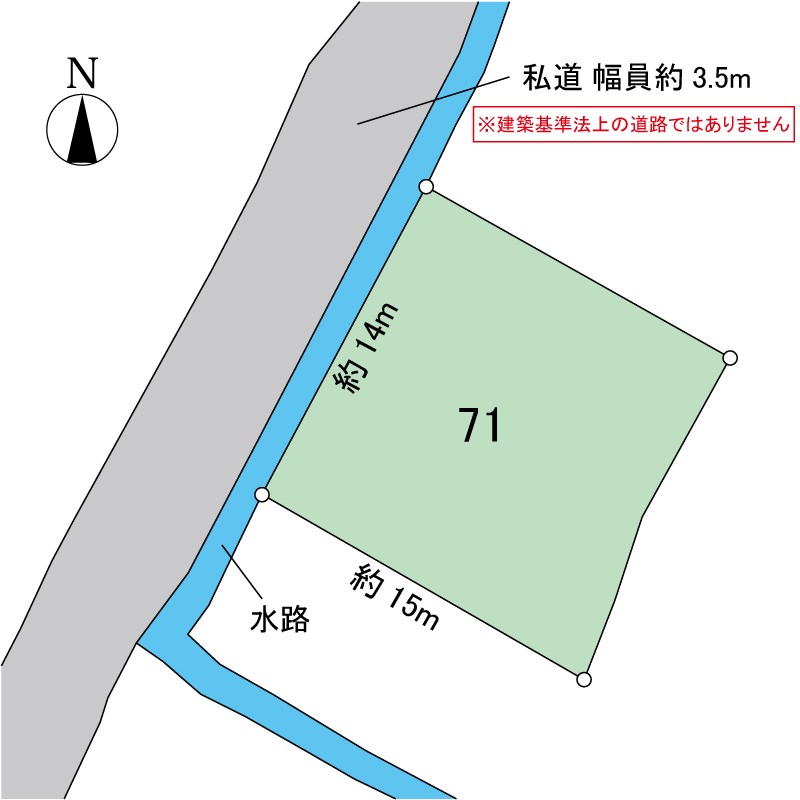 泉野内野土地 間取図・土地図