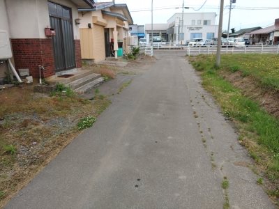 青森県北津軽郡板柳町三千石木賊 現地写真（前面道路含む現地写真）